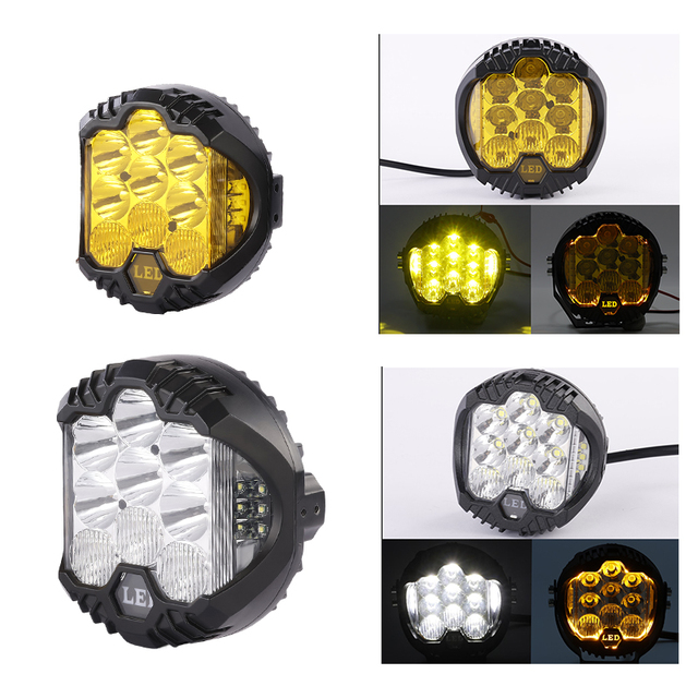 Hot-Selling Three-Sided Off-Road LED Headlights 6000K 3000 Lumens 90W Auxiliary 3.5-9 Inch New Driving Light Automotive
