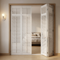 Porte à persiennes pliante en aluminium, cloison intérieure réglable, volet en aluminium