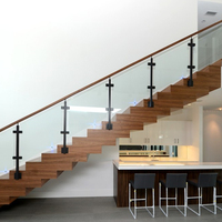 Innentreppe Glas-Pfosten-Geländer Treppenhandlauf-Design