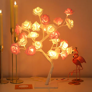 Lampe <span class=keywords><strong>de</strong></span> <span class=keywords><strong>table</strong></span> Led Rose fleur romantique veilleuse mariage chambre <span class=keywords><strong>d</strong></span>écoration intérieure bonsaï <span class=keywords><strong>arbre</strong></span> lumière - Product Image 5