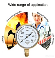 High-precision Diaphragm Pressure Gauge, Yellow Electrostatic Spraying Shell Thread, Gas Pipeline Pressure Measuring Instrument