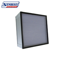 Filtres HEPA SenBao plissés en profondeur H13/H14 avec séparateur en feuille d'aluminium, filtre de boîte, porosité 0,3 µm, 305x305x150mm, garantie