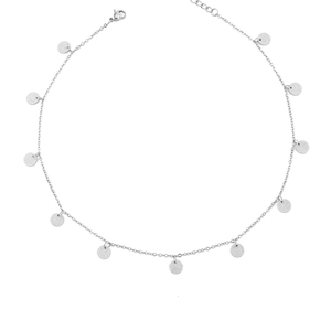 Collier ras du cou <span class=keywords><strong>Kalea</strong></span> tendance en acier inoxydable plaqué argent 6 mm, avec petits breloques étincelants et effet bling-bling, pendentif femme - Product Image 2
