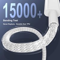 Câble de Recharge Tressé 1M 2M 60W USB-C vers USB-C pour iPhone 15, Câble de Données et de Recharge Rapide 60W pour iPhone 15 Pro Max