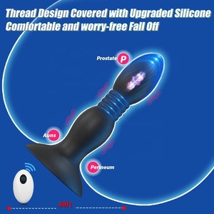 Mainan seks Stimulator steker pantat pemijat prostat Cup penyedot Remote Control mainan seks untuk Pria Pasangan - Product Image 3