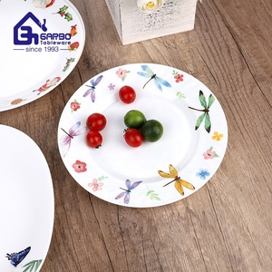 Assiette à dîner ronde en verre opale blanc de 10,5 pouces, en verre trempé de Chine, personnalisable avec impression, vente en gros, assiette en verre opale laiteux - Product Image 4