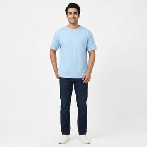 Camisetas de Talla Grande para Hombre, de Algodón y Poliéster, de Manga Corta, Transpirables y Cómodas, Camisetas de Verano 100% Algodón para Hombre - Product Image 1
