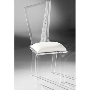 Chaise de salle à manger en plastique acrylique résine moderne vente en gros pour les événements présentoirs produit - Product Image 1