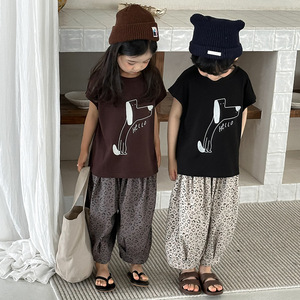 Vêtements pour enfants 2026 – Nouveaux pantalons d'été léopard souples à cordon de serrage pour garçons, filles et bébés - Product Image 5