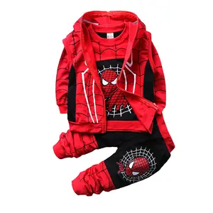 3 шт./комплект, детский спортивный костюм на молнии с изображением Человека-паука