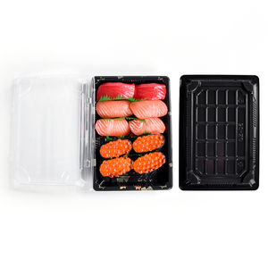 Sunzza Jual Panas Restoran/Pesta/Supermarket untuk Makanan Sekali Pakai Wadah Sushi Plastik Hewan Peliharaan dengan Tutup Anti Kabut Transparan - Product Image 5