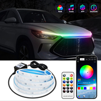 Tira de Luces LED para el Capó del Coche, Decoración Exterior, Flexible, Impermeable, Luz Diurna