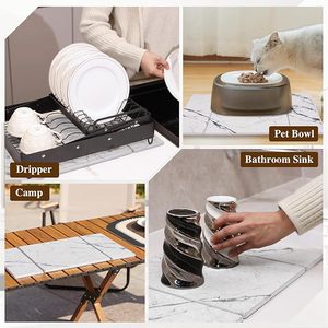 CF快速吸水盘干燥垫可折叠硅藻土盘快干石盘干燥垫厨房柜台 - Product Image 5
