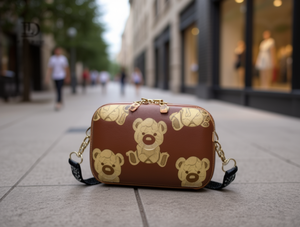 Women's <b>Square</b> Hard Shell Bag With Cartoon Printing Removable Strap Daily Use Microfiber Synthetic Leather - Product Image 2