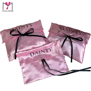 Oferta especial: Set de bolsas de satén tipo sobre con banda termosellable y asa de corte, embalaje de regalo de polisatén para cosméticos - Product Image 4