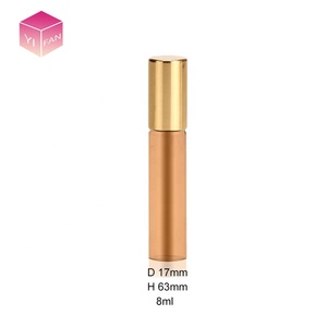 7Ml 8Ml 10Ml 12Ml 15Ml Frost Gold Rõ Ràng Màu Xanh Lá Cây Cuộn Trên Nước Hoa Thủy Tinh Chai Tinh Dầu Với Kim Loại Lăn Bóng - Product Image 3