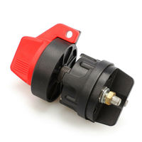 Interruptor de Batería para Camión de 300 Amperios, Negro/Rojo, Interruptor de Desconexión Principal, Fácil de Instalar