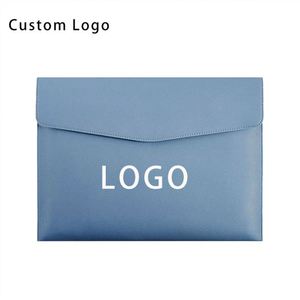 Custom Logo Business Portfolio Envelope Holder Bag <b>A4</b> B5 A6 Leather <b>File</b> Folder for Promotions - Product Image 4
