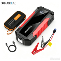 SHARMEAL OEM&ODM Démarreur de Batterie de Voiture 6000mAh 4-en-1 Multifonction, Batterie Externe et Démarreur Portable 12V