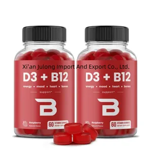 Supplément multi-vitamines OEM fourni en usine Gommes personnalisées à la vitamine B12 Énergie naturelle Métabolisme de l'humeur et concentration Gummy Bear