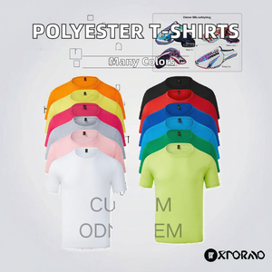 Camisetas Unisex 100% de poliéster personalizables diseño en blanco patrón de impresión 170 Gramos tela suelta ajuste liso camisetas al por mayor a granel - Product Image 2