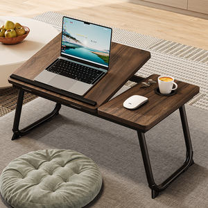 Celaepic โต๊ะไม้พับได้แบบพกพา, โต๊ะคอมพิวเตอร์ประกอบเตียงสำหรับห้องอ่านหนังสือห้องนอนโต๊ะกาแฟ - Product Image 5