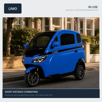 Voiture électrique fermée mini certifiée CEE/COC européenne, 45 km/h, mini-tricycle électrique à deux portes, scooter de mobilité