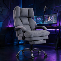 Chaise de bureau ergonomique réglable en hauteur, confortable, en tissu, pour le bureau à domicile