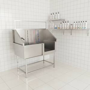 Bañera para Mascotas de Acero Inoxidable Elevada y Ergonómica, Diseño Plegable y Portátil a Prueba de Agua para Perros y Gatos, Reduce la Tensión en la Espalda - Product Image 5