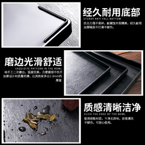 Plateau de service rectangulaire A5 en mélamine, utilisation hôtelière et gîte, couleur unie, durable, alimentaire, sans danger pour les aliments - Product Image 5