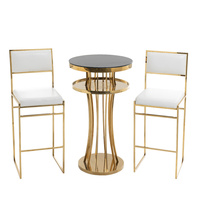 Chaise de bar moderne de luxe en acier inoxydable durable pour événements commerciaux, hôtels et réceptions
