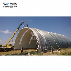 Edificio prefabricado de almacén de metal de arco duradero con techo de arco resistente a condiciones climáticas adversas 30 años de vida - Product Image 1