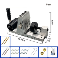 Outil de gabarit de trou de poche Portable outil de forage de positionnement réglable localisateur de trou de cadeau pour des projets de bricolage menuiserie de travail du bois