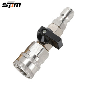 Valve femelle en acier inoxydable Stim 3/8 pour nettoyeur haute pression, pièce de rechange pour machine de lavage de voiture - Product Image 1