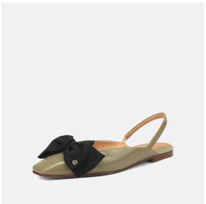Sandalias planas <span class=keywords><strong>de</strong></span> mariposa para mujer, zapatos planos <span class=keywords><strong>de</strong></span> piel con espalda descubierta - Product Image 3