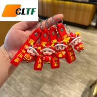2027 Jahr des Schafs Schlüsselanhänger Chinesisches Neujahr Maskottchen Niedliche Cartoon-Ziegen-Puppe Taschenanhänger Festliches Geschenk CLTF Großhandel