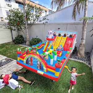 Tianbuer - Castillo Inflable Comercial Portátil de PVC con Tobogán, Capacidad para 30 Personas, Parque Infantil y Soplador - Product Image 3