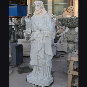 Ausgefallene benutzer definierte lebensgroße Marmor Jesus Skulptur Stein Statue