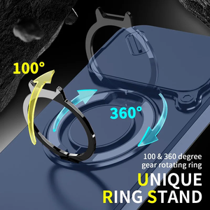 For POCO F8 Ultra F8pro Shockproof Hybrid Magnetic <b>Ring</b> Stand <b>Phone</b> Case for Redmi K90 Pro Max Slide Lens Armor Hard Cover - Product Image 3