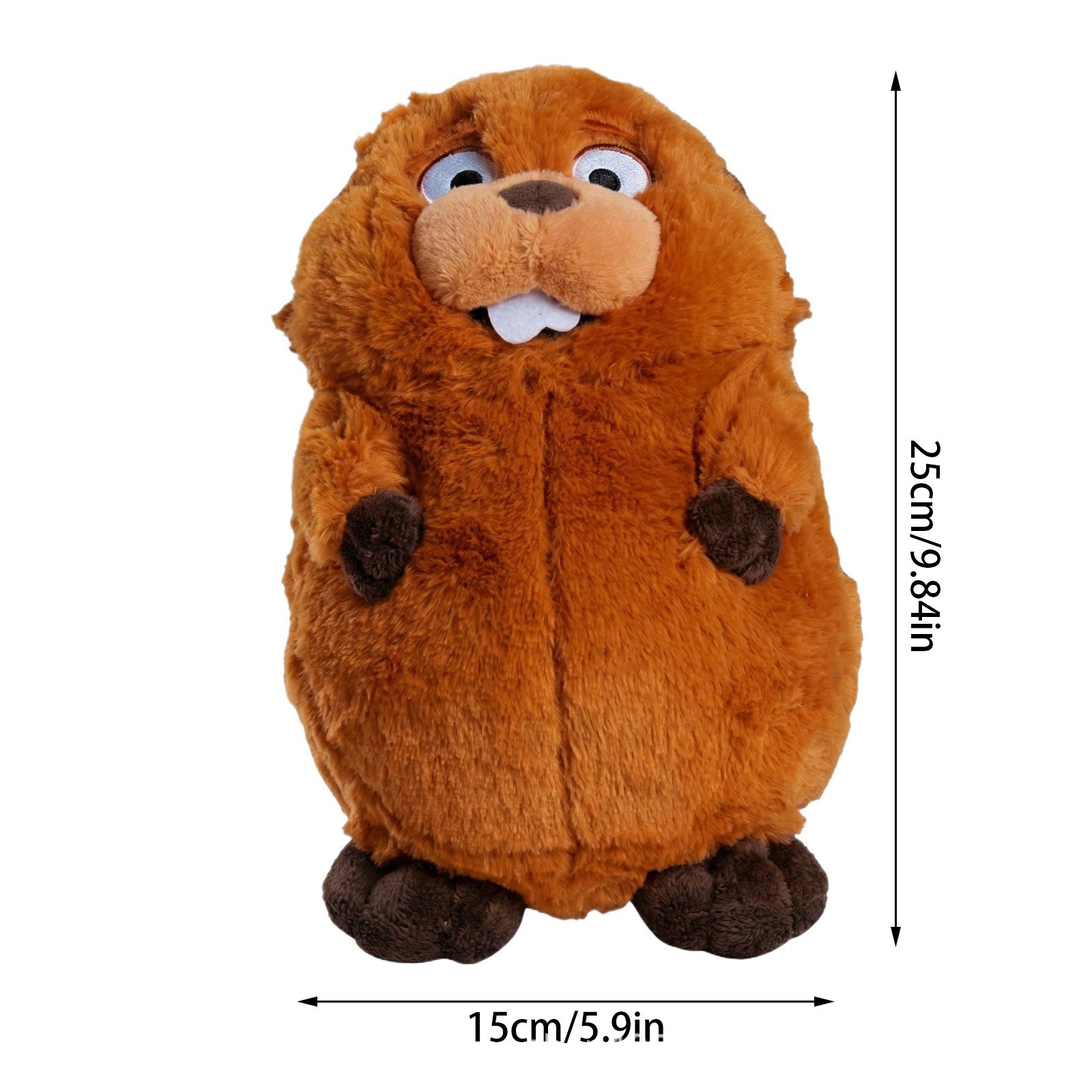 Standing brown beaver without crown