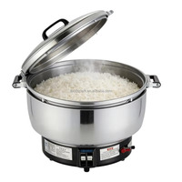 Cuisinière à riz au gaz grande capacité avec cuve en acier inoxydable, machine à cuire le riz au gaz 7L 10L 15L 23L 30L pour restaurant, hôtel, cantine