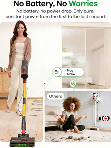 Aspirateur Cyclonique Léger 600W à Moteur Sans Balais, Portable, sur Batterie, pour Poils d'Animaux/<span class=keywords><strong>Tapis</strong></span>/Sols, Voiture et Maison - Product Image 5
