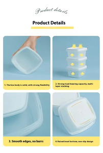 Dùng một lần đơn giản khóa lò vi sóng an toàn rò rỉ bằng chứng nhựa Hộp Ăn Trưa tủ đông an toàn bữa ăn chuẩn bị container - Product Image 5