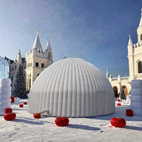 Tente gonflable de dôme d'igloo d'usine de grande maison de jeu gonflable blanche d'igloo de prix d'usine pour l'usage extérieur d'entrepôt