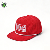 Casquette de baseball en velours côtelé de haute qualité, personnalisable, 5 panneaux, réglable, pour le sport et l'extérieur, avec logo brodé 3D, style urbain