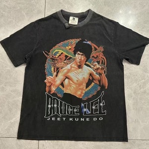 Camiseta Unisex Vintage de Manga Corta, 260g, Impresión Directa con Tinta Blanca, Estilo Retro Desgastado, Estilo Americano Manson - Product Image 5