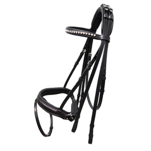 Custom Logo Comfortable Durable Hackamore Bridle with Fancy Stitching Brow Band <b>Horse</b> Halter and <b>Stable</b> for <b>Horse</b> Riding Bits - Product Image 4