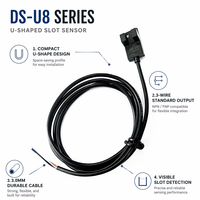 Sensor Fotoelektrik DASS DS-U8 U-slot Grosir DC24V Inframerah Output NPN/PNP Jarak Deteksi 5mm Tipe Slot Waktu Respons 1ms