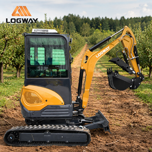 <span class=keywords><strong>Mini</strong></span>-excavatrice multifonctionnelle LOGWAY approuvée ISO, équipée d'un <span class=keywords><strong>godet</strong></span> à pince pour l'aménagement paysager des vergers - Product Image 1