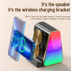 2024 özel Model çok fonksiyonlu HIFI BT 5.3 hoparlör 15W kablosuz LED ışıkları ile hızlı şarj - Product Image 4